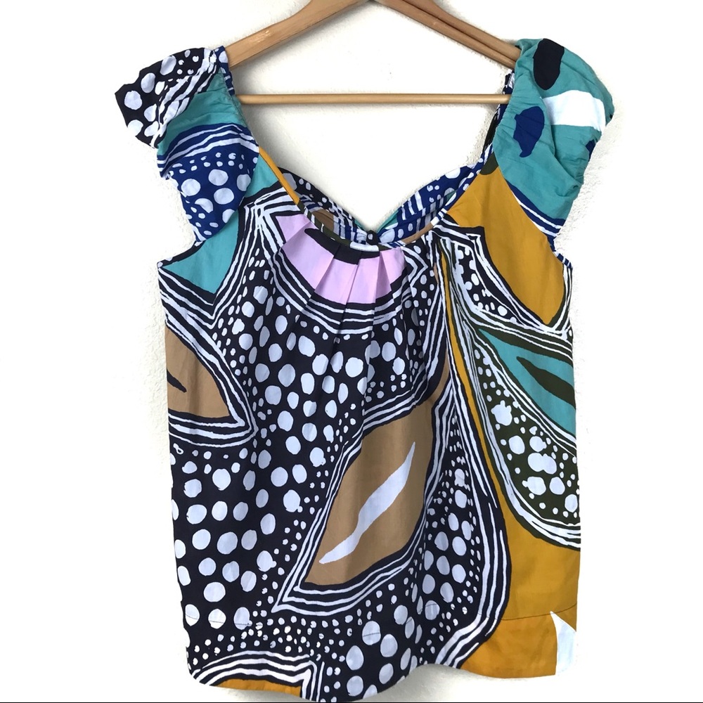 Diane Von Furstenberg Colorful Tribal Blouse